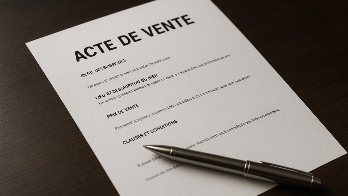 acte authentique de vente