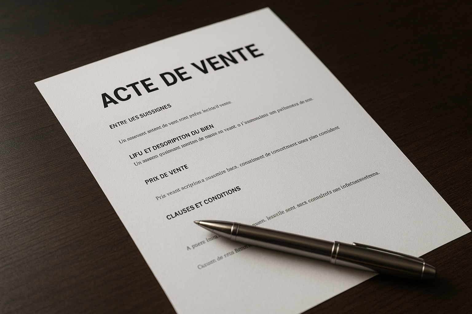 acte authentique de vente