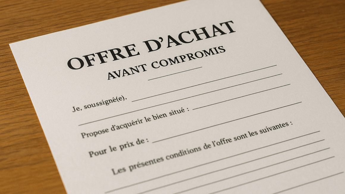 r&eacute;tractation offre d'achat avant compromis